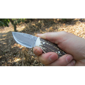 Thumb Damascus steel small straight knife Boker Swiss knife small army knife UD05085